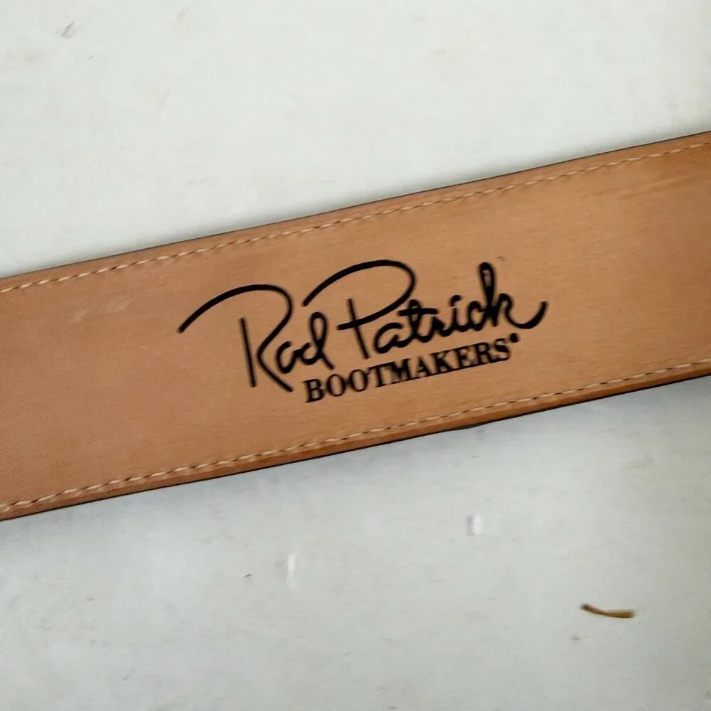 Rod Patrick Mens Western Belt Brown Genuine Caiman Leather 1.5